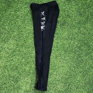 La SENZA Black Leggings with Pink Accent